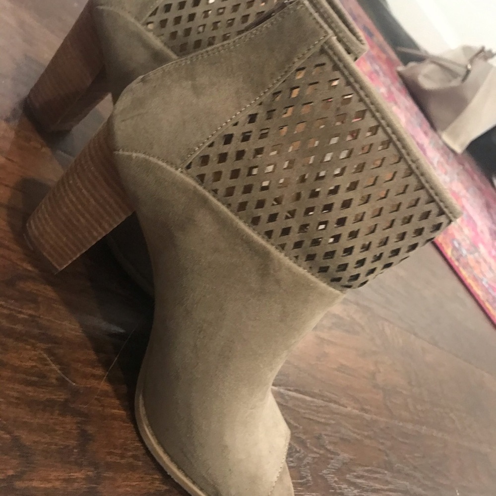 Tannish Colors Booties With Open Toe - image 1